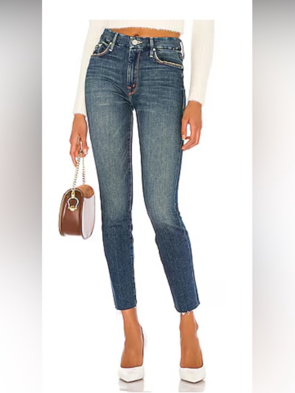 Mother The Looker Ankle Fray Size 25